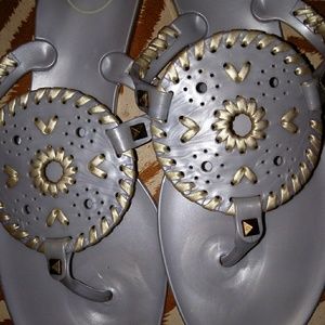 Jack Roger Jellies Silver & Gold Sz 10